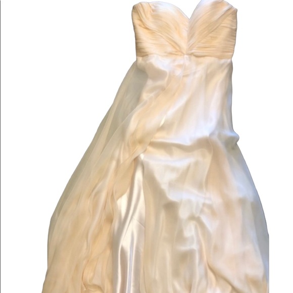 NWT Beautiful Strapless Lace Up Back A-Line Evening Gown by Coya Collection SzXL - Picture 6 of 9